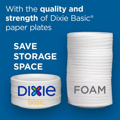 Dixie Light-Weight Paper Bowl by GP PRO, 12 oz., White, 125/Pack (DBB12W)