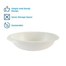 Dixie Light-Weight Paper Bowl by GP PRO, 12 oz., White, 125/Pack (DBB12W)