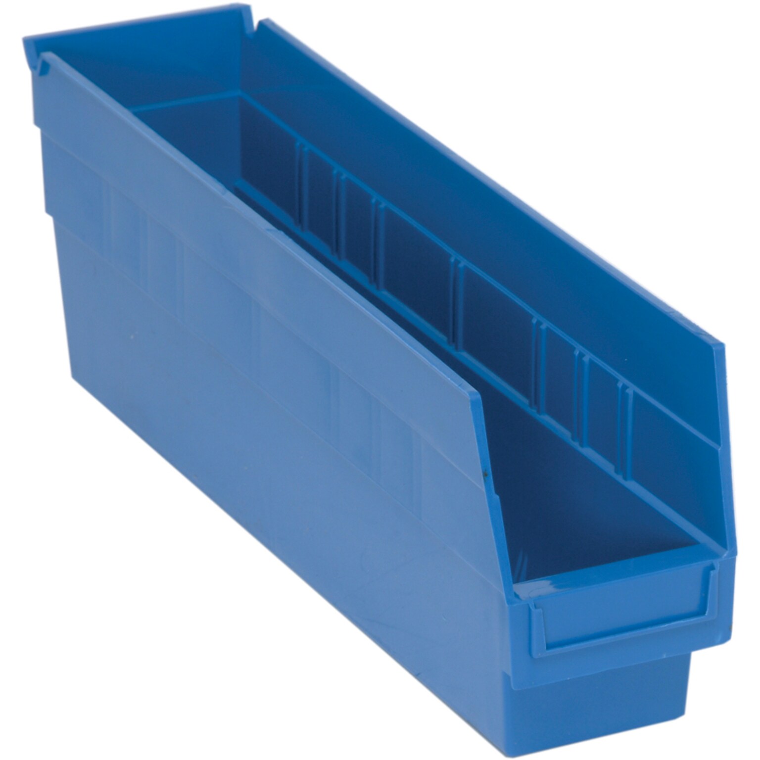 Quantum Storage Clear-View Store Max 8 Shelf Bin, Blue (QSB804BL)
