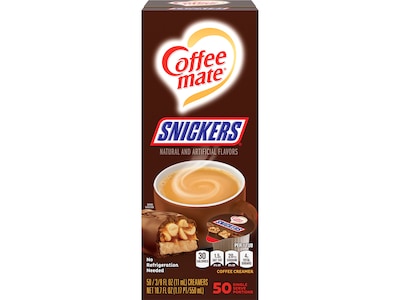 Coffee mate Snickers Liquid Creamer, 0.37 oz., 50/Box (61425)