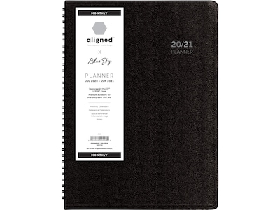 2020-2021 Blue Sky 8.5 x 11 Planner, Aligned, Black (122735)