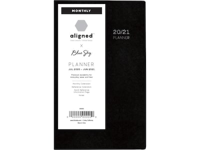 2020-2021 Blue Sky 3.75 x 6 Planner, Aligned, Black (122742)