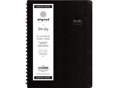 2020-2021 Blue Sky 6.06 x 9 Planner, Aligned, Black (122738)