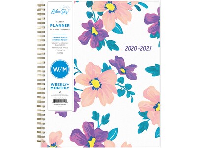 2020-2021 Blue Sky 8.5 x 11 Planner, Preppy Floral Purple (117899-A21)