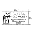 Custom Traditional Rubber Stamp RF111, 2 x 4