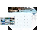 2021 House of Doolittle 17 x 22 Desk Pad Calendar, Earthscapes Coastlines, Multicolor (178-21)