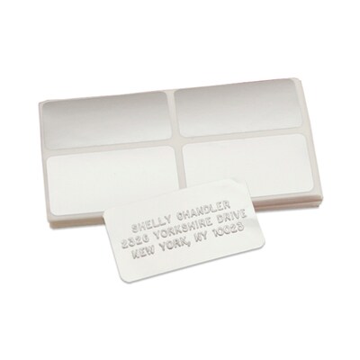 Silver Foil Seals, Rectangle, 1 x 2