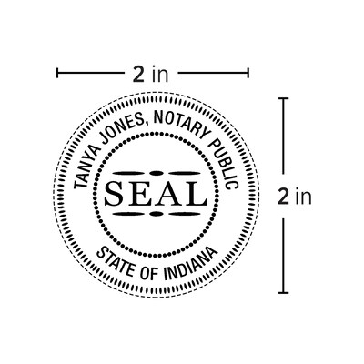 Custom Official KO Desk Embosser Notary Seal, 2 Diameter