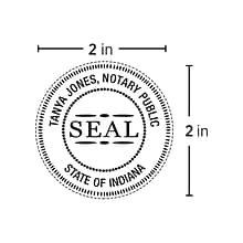 Custom Official KO Desk Embosser Notary Seal, 2 Diameter