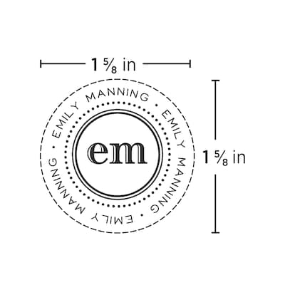 Custom Official K Pocket Embosser Seal, 1.63 Diameter