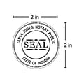 Custom Official K Pocket Embosser Notary Seal, 2 Diameter