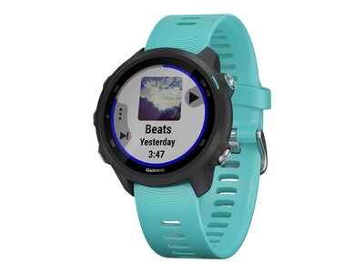 Garmin Forerunner 245 Music Running Watch, Aqua (010-02120-22)