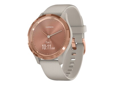 Garmin vívomove 3S Hybrid Smartwatch, Light Sand with Rose Gold Hardware (010-02238-02)