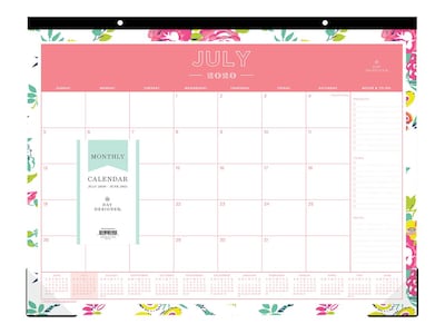 2020-2021 Day Designer 17 x 22 Desk Pad Calendar, Peyton White, Multicolor (107938-A21)