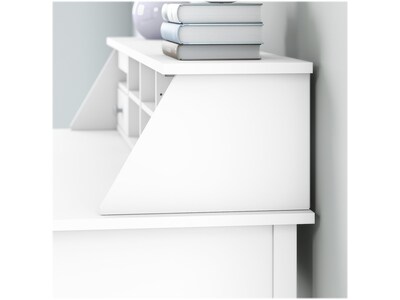 Bush Furniture Broadview 60" Computer Desk Bundle, Pure White (BD029WH)