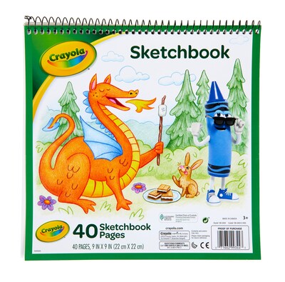 Crayola 9" x 9" Sketch Book, 40 Sheets/Book (99-3404)