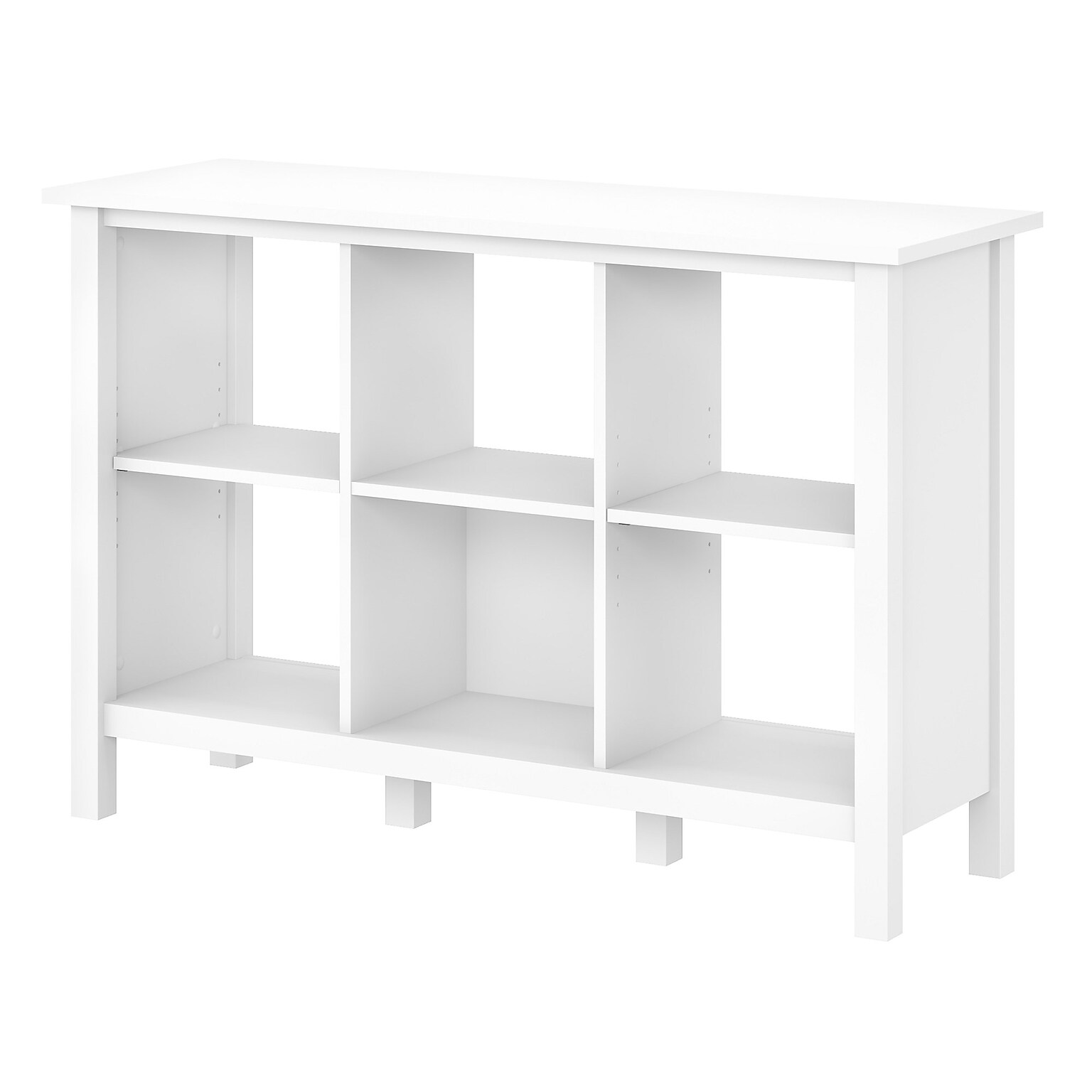 Bush Furniture Broadview 6 Cube Storage Bookcase, Pure White (BDB145WH-03)