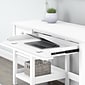 Bush Furniture Broadview 54"W Computer Desk with Shelves, Pure White (BDD154WH-03)