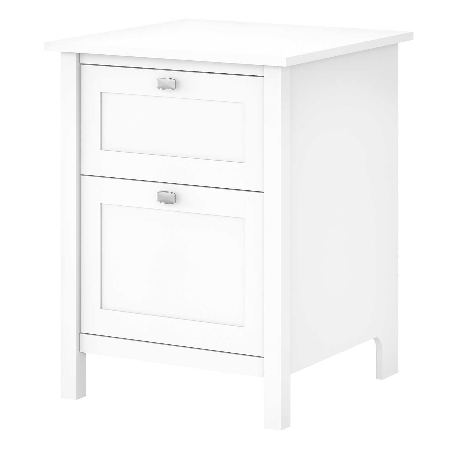Bush Furniture Broadview 2-Drawer Mobile Vertical File Cabinet, Letter/Legal Size, Pure White (BDF124WH-03)