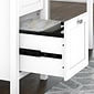 Bush Furniture Broadview 54"W Computer Desk with Drawers, Pure White (BDD254WH-03)