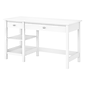 Bush Furniture Broadview 54"W Computer Desk with Shelves, Pure White (BDD154WH-03)