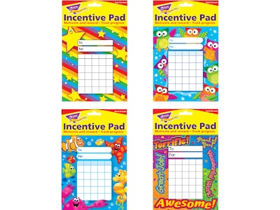 TREND enterprises, Inc. Incentive Pad, Assorted Colors, 36 Charts/Pad (T-09085)