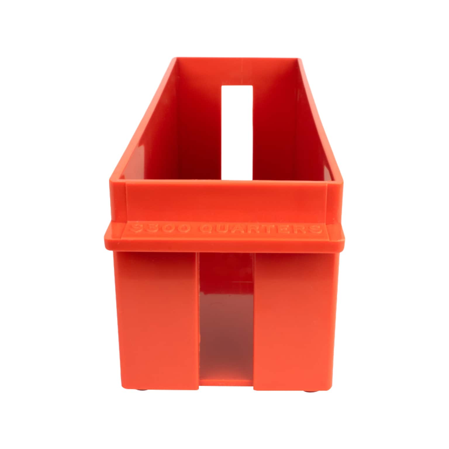 CONTROLTEK Quarters Coin Tray, 1 Compartment, Orange (560168)