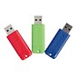 Verbatim PinStripe 16GB USB 3.0 Flash Drives, 3/Pack (70386)