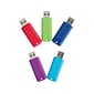 Verbatim PinStripe 32GB USB 3.0 Type-A Flash Drive, Assorted Colors, 5/Pack (70388)