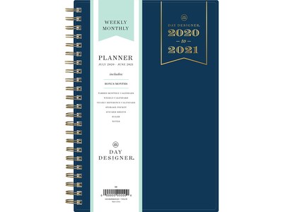 2020-2021 Blue Sky 5 x 8 Planner, Day Designer, Solid Navy (121578)