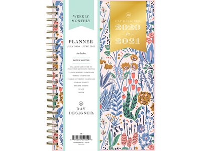 2020-2021 Blue Sky 5 x 8 Planner, Day Designer, Jungle Garden Blush (121589)