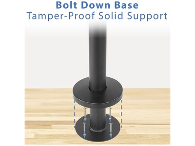 Mount-It! Bolt Down Desk TV Mount, 110 lbs. Max. (MI-854)