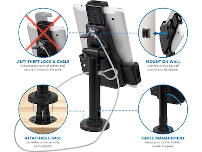 Mount-It! Tablet Stand MI-3784 with Cable Lock