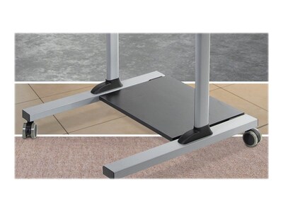 Mount-It! 39.5"W Adjustable Steel Standing Desk with Dual Monitor Mount, Gray/Black (MI-7972)