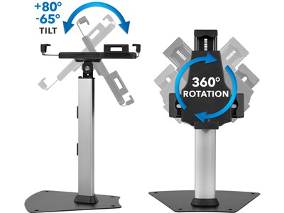 Mount-It! Universal Adjustable Anti-Theft iPad Desk/Table Mount, Black/White (MI-3785)
