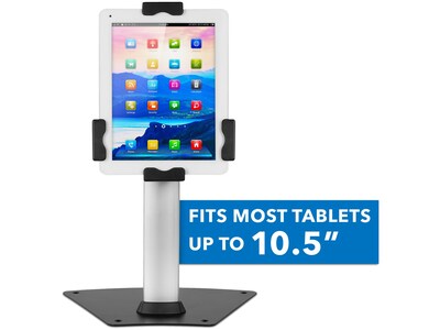 Mount-It! Universal Adjustable Anti-Theft iPad Desk/Table Mount, Black/White (MI-3785)