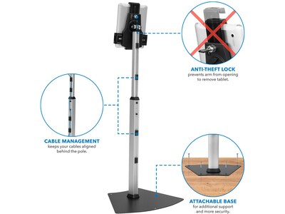 Mount-It! Tablet Floor Stand MI-3786 with Cable Lock