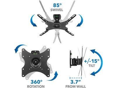 Mount-It! Full-Motion TV Mount, 44 Lbs. Max. (MI-4152)
