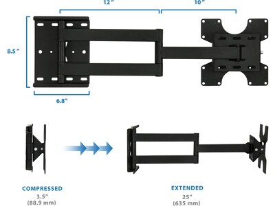 Mount-It! Full-Motion TV Mount (MI-411)