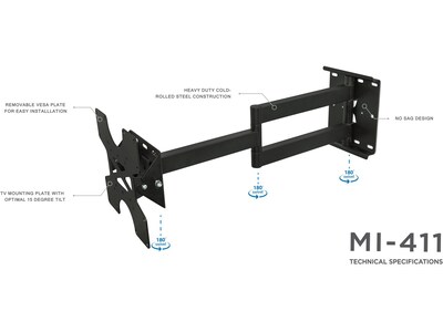 Mount-It! Full-Motion TV Mount (MI-411)