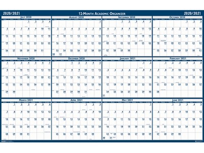 2020-2021 House of Doolittle 24 x 37 Wall Calendar, Academic Classic Reversible, White (395-21)