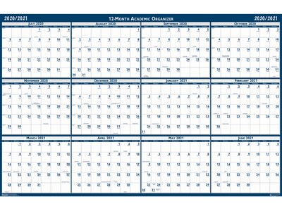 2020-2021 House of Doolittle 24 x 37 Wall Calendar, Academic Classic Reversible, White (395-21)