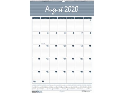 2020-2021 House of Doolittle 31.25 x 22 Wall Calendar, Academic Bar Harbor, White (354-21)
