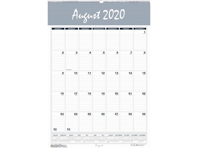 2020-2021 House of Doolittle 31.25 x 22 Wall Calendar, Academic Bar Harbor, White (354-21)