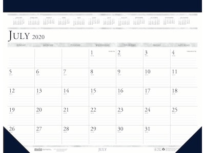 2020-2021 House of Doolittle 17 x 22 Desk Calendar, Academic Classic, White (155-21)