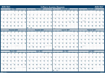 2020-2021 House of Doolittle 18 x 24 Wall Calendar, Academic Classic Reversible, White (3965-21)
