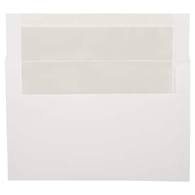 JAM Paper A9 Foil Lined Invitation Envelopes, 5.75 x 8.75, White with Ivory Foil, 25/Pack (532412546