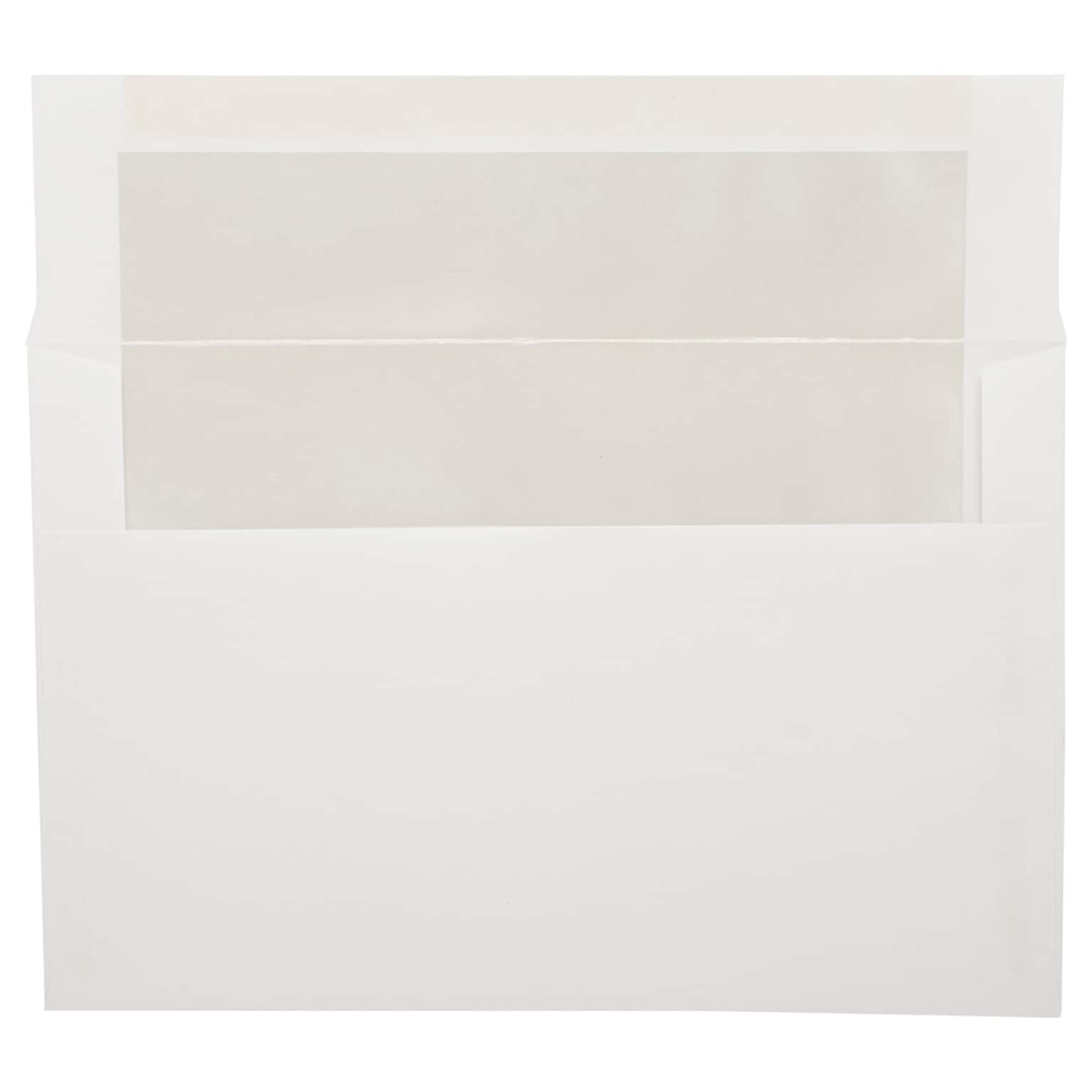 JAM Paper A9 Foil Lined Invitation Envelopes, 5.75 x 8.75, White with Ivory Foil, 25/Pack (532412546)