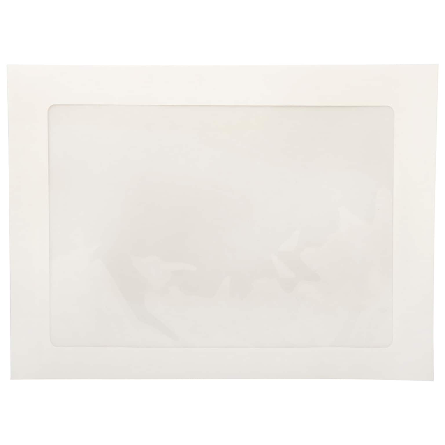 JAM Paper 9 x 12 Booklet Commercial Window Envelopes, White, 50/Pack (223932I)