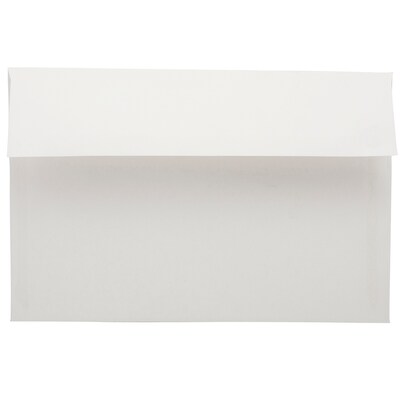 JAM Paper A9 Foil Lined Invitation Envelopes, 5.75 x 8.75, White with Ivory Foil, 50/Pack (532412546